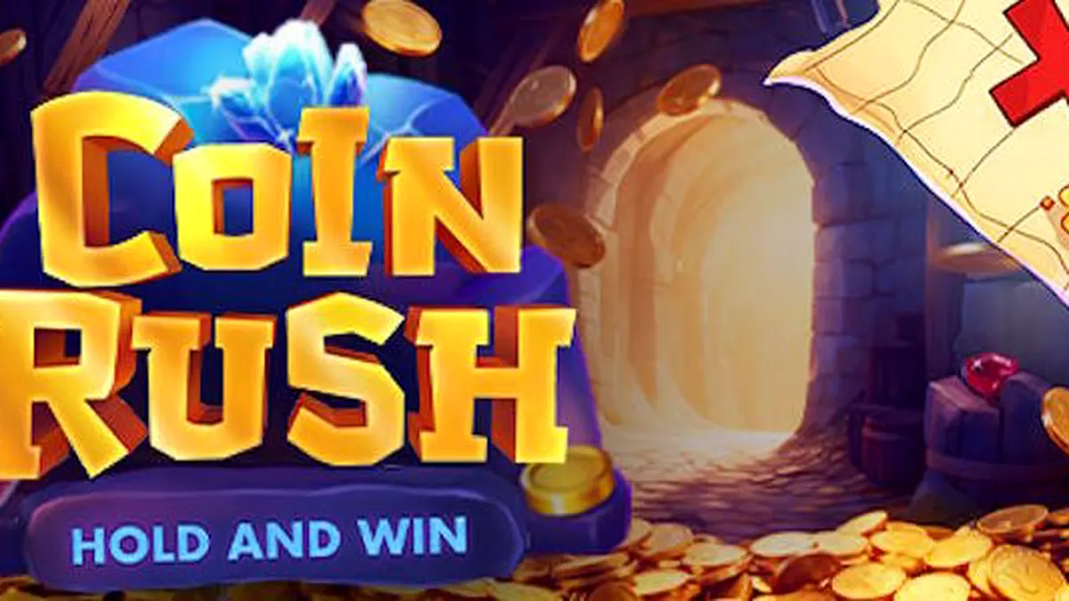 Tampilan visual mesin slot Coin Rush dengan desain arcade klasik