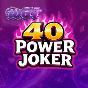 Tampilan visual slot 40 Power Joker dengan simbol klasik dan latar belakang galaksi
